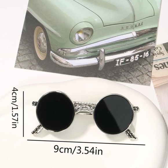 NEW| Women’s Vintage Retro Silver Sunglasses Hair Clip Pin Holder - Picture 7 of 7